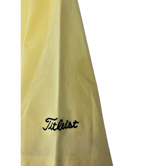 Polo Golf Ralph Lauren Titleist AIGA Short Sleeve Shirt Size Large Cotton Yellow - Picture 2 of 6